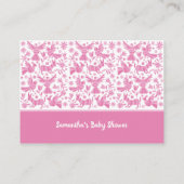 ピンクオトミ赤ちゃんシャワーおむつラッフル エンクロージャーカード (裏面)