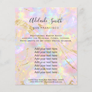 ピンクオパールストーンの疑似ホログラム フライヤー