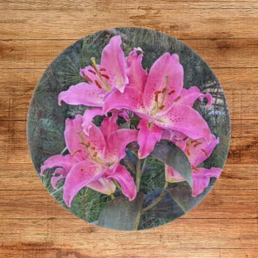 ピンクオリエンタルリリーフローラ カッティングボード