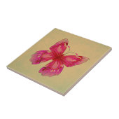 ピンクオリエンタルヴィンテージ蝶アート タイル (側面)