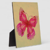 ピンクオリエンタルヴィンテージ蝶アート フォトプラーク (側面)