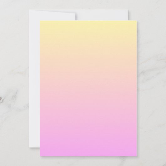 ピンクオレンジこの又はそのブランチパーティーゲーム 招待状 (裏面)