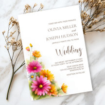 ピンクオレンジの花の結婚式