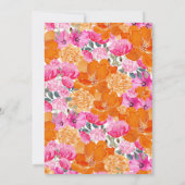 ピンクオレンジのwhatsあなたの財布のブライダルシャワーゲーム 招待状 (裏面)