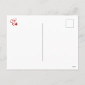 ピンクオレンジアイレデールバレンタインデーのギフトドッグ シーズンポストカード (裏面)