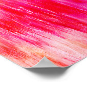 ピンクオレンジアガーリーートモダントレンディーネオン ポスター (角)