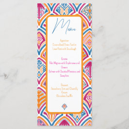 ピンクオレンジイエローティール（緑がかった色）装飾ファ結婚ン メニュー