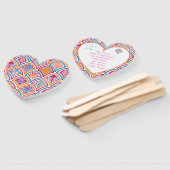 ピンクオレンジイエローティール（緑がかった色）装飾結婚式 プログラム ハンドファン (組立なし)