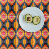 ピンクオレンジイエローレトロファンキー抽象芸術パターン タイル