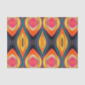 ピンクオレンジイエローレトロファンキー抽象芸術パターン 薄葉紙 (正面)