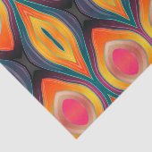 ピンクオレンジイエローレトロファンキー抽象芸術パターン 薄葉紙 (詳細)