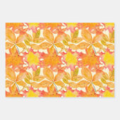 ピンクオレンジイエロー紅葉 ラッピングペーパーシート (正面3)