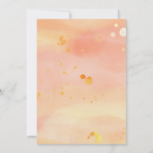 ピンクオレンジエッフェルタワーホワイトフローラスウィート16 招待状 (裏面)