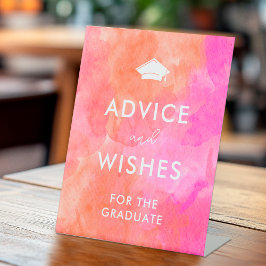 ピンクオレンジグラッドキャップ卒業アドバイスとウィッシュ 台座サイン
