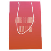 ピンクオレンジグラデーショカスタムン文字抱き枕 ミディアムペーパーバッグ (正面)