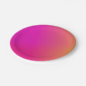 ピンクオレンジグラデーション黄 ペーパープレート (アングル)
