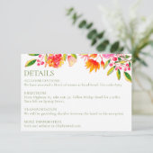 ピンクオレンジグリーンシンプルフローラ結婚ズ詳細 エンクロージャーカード (スタンド正面)