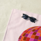 ピンクオレンジグルービー最後のディスコバチェロレッテ週末 ビーチタオル (インサイチュ)