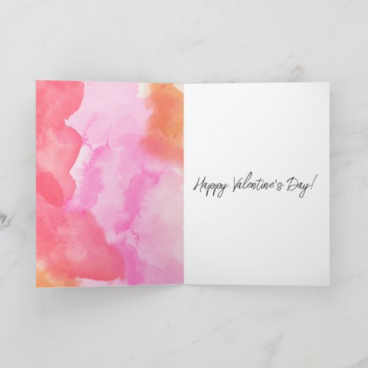 ピンクオレンジゴードンセッターバレンタインデーギフトドッグ カード (内部)