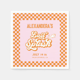 ピンクオレンジサマーラストスプラッシュバチェロレッテ スタンダードカクテルナプキン