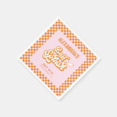 ピンクオレンジサマーラストスプラッシュバチェロレッテ スタンダードカクテルナプキン (角)