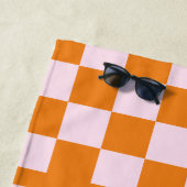 ピンクオレンジサマー ラストスプラッシュ ブライズメイドパーティー ビーチタオル (インサイチュ)