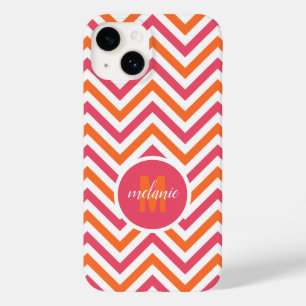 ピンクオレンジシェブロンカスタム Case-Mate iPhone 14ケース