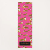 ピンクオレンジジャングルサファリタイガーアニマルフィットネス ヨガマット (正面)