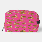 ピンクオレンジジャングルタイガーアニマルパターンスクール ドップキット (裏面)