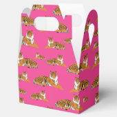 ピンクオレンジジャングルタイガーアニマルパターン フェイバーボックス (オープン)