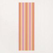 ピンクオレンジストライプ色B ヨガマット (裏面)