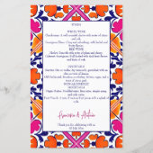 ピンクオレンジタラベラヴィンテージメキシカンメニューカード (裏面)