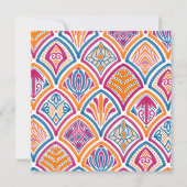 ピンクオレンジティール（緑がかった色）飾りファン日付を保存 (裏面)