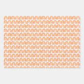 ピンクオレンジパターンレインボーギフト ラッピングペーパーシート (正面2)