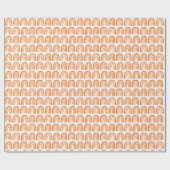 ピンクオレンジパターンレインボーギフト ラッピングペーパー (フラット)