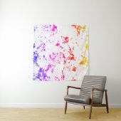 ピンクオレンジパープルマーブルス絵を描プラッシュ抽象芸術 タペストリー (インサイチュ(横))