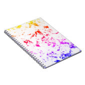 ピンクオレンジパープルマーブルス絵を描プラッシュ抽象芸術 ノートブック (右側)