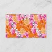 ピンクオレンジフローラレシピ要求ブライダルシャワー エンクロージャーカード (裏面)