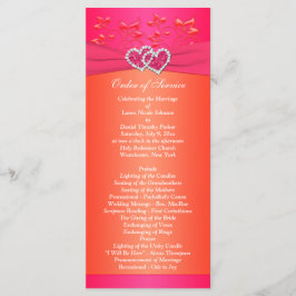 ピンクオレンジフローラ、ハート結婚式 プログラム2 プログラム