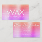 ピンクオレンジブラシ仕上げ金属美しいワックス 名刺 (正面/裏面)