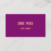 ピンクオレンジプロフェッショナルモダンパープルピーチガーリー 名刺 (正面)