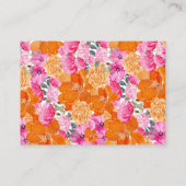 ピンクオレンジベビーワイプラッフルベビーシャワーゲーム エンクロージャーカード (裏面)