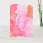 ピンクオレンジボクサーバレンタインデーのギフトドッグ カード (裏面)