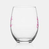 ピンクオレンジミニマモダンリストメイド・オブ・オーナー（花嫁付き添い人） ステムなしワイングラス (右)