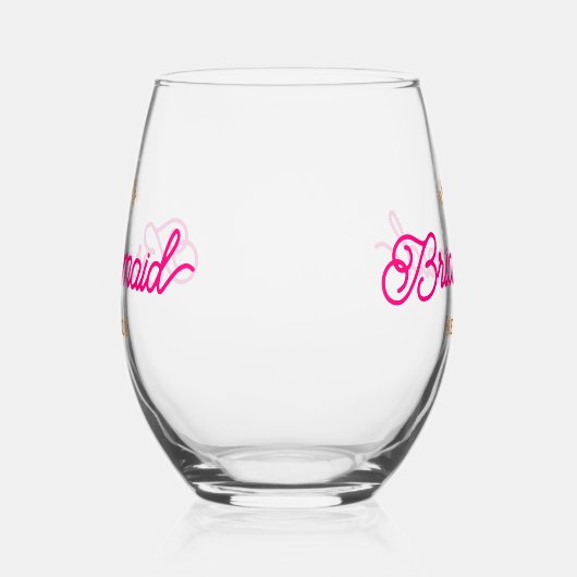 ピンクオレンジモダンのカスタムミニマリスト ステムなしワイングラス (左)