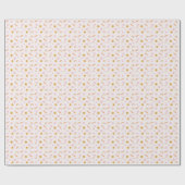 ピンクオレンジレトログルービーヒッピー誕生日 ラッピングペーパー (フラット)