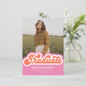 ピンクオレンジレトロ大学院写真発表会 招待状 (スタンド正面)