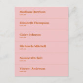 ピンクオレンジレトロ70結婚s座席表DIY 招待状 (正面)