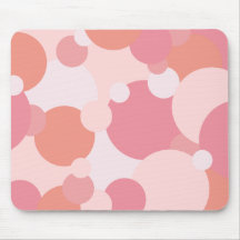 ピンクオレンジ分子マウスパッド