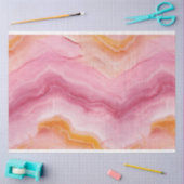 ピンクオレンジ大理石デコップページ 薄葉紙 (クラフト)